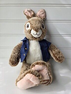 Peter Rabbit 2 Movie 2023 Soft Plush Blue Jacket Coat Brown White Bunny 18”